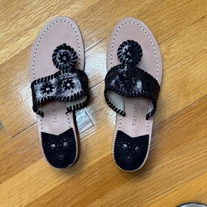 Jack Rogers Women’s Black Metallic Sandals